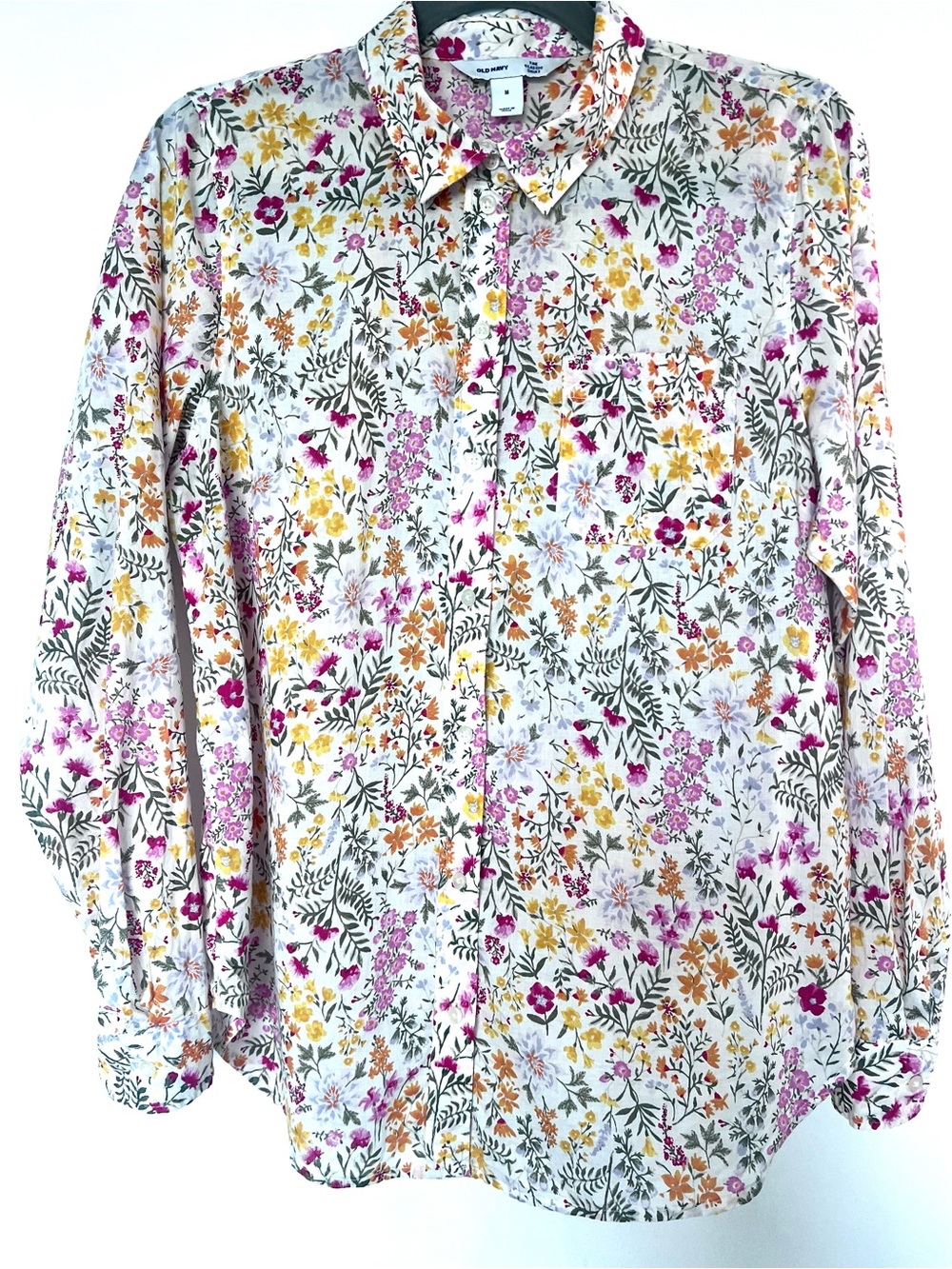 Old Navy The Classic Shirt Floral Button Down Long Sleeve Medium